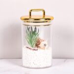 24 oz Medium Acrylic Storage Apothecary Jar with Gold Airtight Lid | Bathroom Va... - Image 5