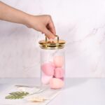 24 oz Medium Acrylic Storage Apothecary Jar with Gold Airtight Lid | Bathroom Va... - Image 6