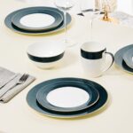 16-Piece Fine Bone China Dinnerware Set, Dinner Plates,Bowls and Mugs Set, Dishw... - Image 9