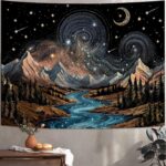 kampdream Snow Mountain Tapestry, Majestic Peaks and Creek Landscape Wall Hangin... - Image 5