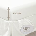 JOLLYVOGUE Ivory King Size Comforter Sets 7 Pieces, Pintuck Bed in a Bag Comfort... - Image 7