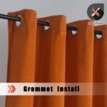 WPM WORLD PRODUCTS MART Orange Velvet Curtains Elegant Window Drapes for Luxury ... - Image 4