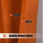 WPM WORLD PRODUCTS MART Orange Velvet Curtains Elegant Window Drapes for Luxury ... - Image 6