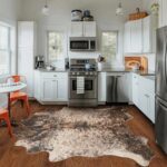 Brown Faux Cowhide Rug 6.2x7.6ft Washable Cowhide Rug No-Slip Animal Print Weste... - Image 9