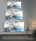 DZL Art WKA74975 Large Abstract Wood Framed Canvas Wall Art For Living Room Deco... - Image 4