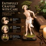 Saint Sebastian Statue 12" Catholic Resin Figurine San Sebastian Religious Decor... - Image 5