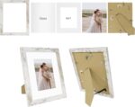 Hongkee 8x10 Picture Frame Set of 2, Made of Real Glass and Distressed White Woo... - Image 3