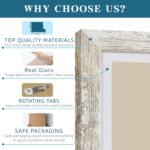 Hongkee 8x10 Picture Frame Set of 2, Made of Real Glass and Distressed White Woo... - Image 5
