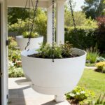 WOUSIWER Self Watering Hanging Planters, 2 Pack 10'' Plastic Pots with Drainage ... - Image 3