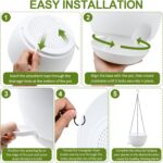 WOUSIWER Self Watering Hanging Planters, 2 Pack 10'' Plastic Pots with Drainage ... - Image 8