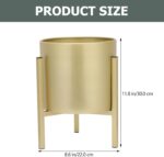 GANAZONO Gold Plant Stand Flower Pots Indoor Metal Plant Pot with Iron Stand Mod... - Image 3