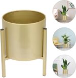 GANAZONO Gold Plant Stand Flower Pots Indoor Metal Plant Pot with Iron Stand Mod... - Image 5
