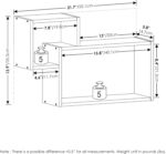 Furinno Rossi Interweave Wall Mount Floating Decorative Shelf, Set of 2, Espress... - Image 4