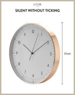 LUUK LIFESTYLE Silent Quartz wall Clock, Nordic and Minimalist Design, Interior ... - Image 3