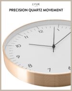 LUUK LIFESTYLE Silent Quartz wall Clock, Nordic and Minimalist Design, Interior ... - Image 4
