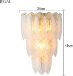 Living Room Restaurant Background Crystal Feather Wall Lamp Post-Modern Light Lu... - Image 3