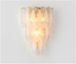 Living Room Restaurant Background Crystal Feather Wall Lamp Post-Modern Light Lu... - Image 4