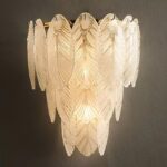 Living Room Restaurant Background Crystal Feather Wall Lamp Post-Modern Light Lu... - Image 5