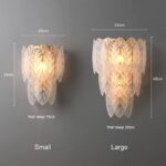 Living Room Restaurant Background Crystal Feather Wall Lamp Post-Modern Light Lu... - Image 6