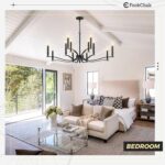 Black Living Room Chandelier 12 Light Hight Ceiling Foyer Candle Chandelier Larg... - Image 4