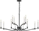 Black Living Room Chandelier 12 Light Hight Ceiling Foyer Candle Chandelier Larg... - Image 10