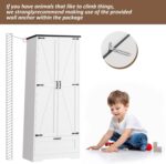 Vongrasig Kitchen Pantry Storage Cabinet with Barn Doors, Drawer and Adjustable ... - Image 6