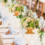 Gold Flower Vases for Centerpieces: Vintage Compote Bowl Vase for Wedding Gold C... - Image 3