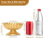Gold Flower Vases for Centerpieces: Vintage Compote Bowl Vase for Wedding Gold C... - Image 5