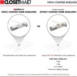 ClosetMaid ShelfTrack Wire Closet Organizer System, Adjustable from 5 to 8 Ft., ... - Image 7