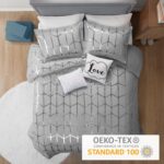 Intelligent Design - ID10-1245 Raina Comforter Set Metallic Print Geometric Desi... - Image 4