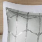 Intelligent Design - ID10-1245 Raina Comforter Set Metallic Print Geometric Desi... - Image 8