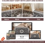 Luxury 5' x 7' Black Living Room Rug, Washable Non Slip Area Rugs, Boho Low Pile... - Image 9