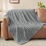 BEDELITE Updated Grey Throw Blanket for Couch and Bed- Super Soft and Warm 3D Ch... - Image 3