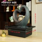 Indoor Tabletop Water Fountain, Zen Meditation Waterfall Fountain with ON/Off Sw... - Image 3