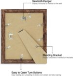iRahmen 8x10 Picture Frame Set of 4, High Definition Glass Brown Frame, 8 x 10 W... - Image 5
