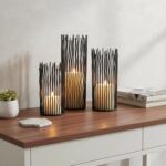 Metal Candle Holders for Pillar Candles - Creative Wire Candle Holder Set of 3 f... - Image 3