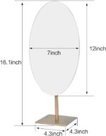 GURUN Large Oval Tabletop Vanity Mirror 7x12 Antique Brass Luxuries Makeup Mirro... - Image 3