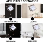 Wall Clock with Pendulum, Silent Quality Quartz Battery Operated, Modern Large W... - Image 5