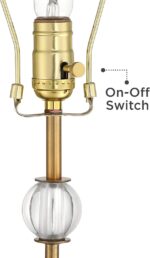 Vienna Full Spectrum Halston Modern Art Deco Buffet Table Lamp 32 1/2" Tall Skin... - Image 5