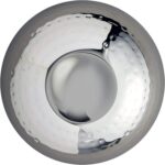 Elegance Hammered 8-Inch Stainless Steel Wave Serving Bowl, Silver, 8" x 8" x 4" - Image 3