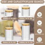 2PCS Glass Storage Jars with Airtight Lids,32 fl oz (950ml) Cute Clear Storage c... - Image 3