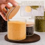 2PCS Glass Storage Jars with Airtight Lids,32 fl oz (950ml) Cute Clear Storage c... - Image 4