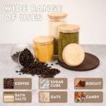 2PCS Glass Storage Jars with Airtight Lids,32 fl oz (950ml) Cute Clear Storage c... - Image 6