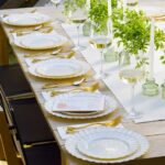 By Madee HEAVYWEIGHT 175 Pc Fancy Plastic Dinnerware Sets | Ivory Scalloped Plas... - Image 3