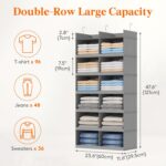Lifewit Dual-Row Shelf Hanging Closet Organizer and Storage, Clothes Shelves wit... - Image 3