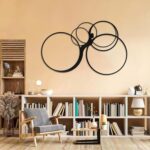 Kawazu Abstract Woman Metal Wall Art, Round Wall Decor, Circle Wall Decor, Minim... - Image 3