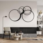 Kawazu Abstract Woman Metal Wall Art, Round Wall Decor, Circle Wall Decor, Minim... - Image 4