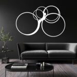 Kawazu Abstract Woman Metal Wall Art, Round Wall Decor, Circle Wall Decor, Minim... - Image 8