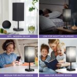 aooshine Black Lamp for Bedroom-Touch Lamp with USB-C+A and AC Outlets,3 Way Bed... - Image 5