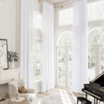 Naturoom White 132 Inch Linen Curtains for High Ceiling Living Room Rod Pocket C... - Image 7